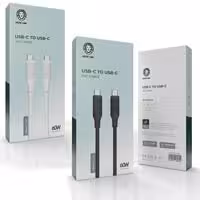 کابل شارژ 2و دیتا سر Type C سوپر فست 1متری 60وات Green Lion Type-C  To Type-C PVC Cabl