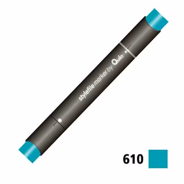 ماژیک راندو دوسر کوییلو کد 610 مدل Stylefile (رنگ peacock green)