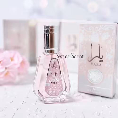 عطر و ادکلن زنانه یارا صورتی ارض الزعفران  |  Perfumes Yara Pink حجم 50 میل