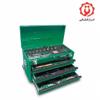 جعبه ابزار آهنی سبز 99 پارچه تاپ تول مدل GCAZ0038