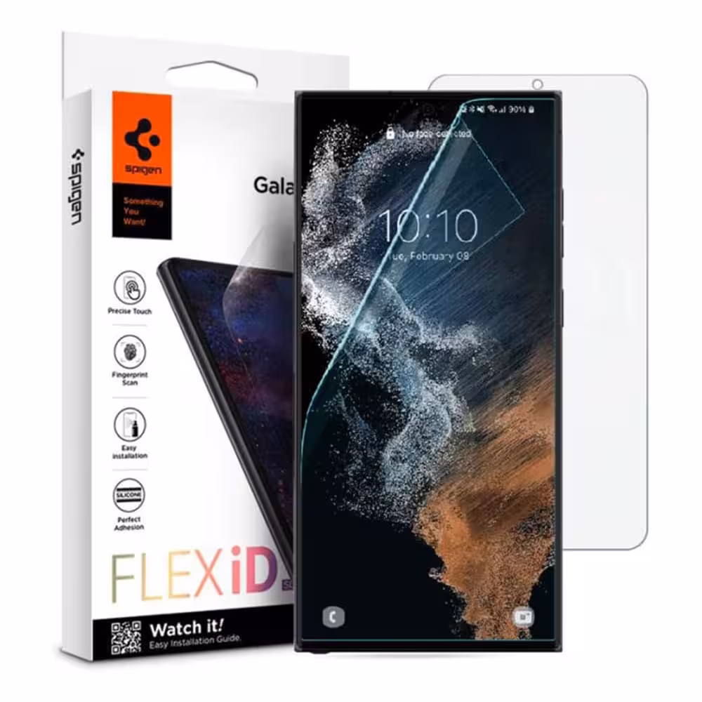 محافظ صفحه نمایش اسپیگن Galaxy S23 Ultra مدل Spigen Flex ID