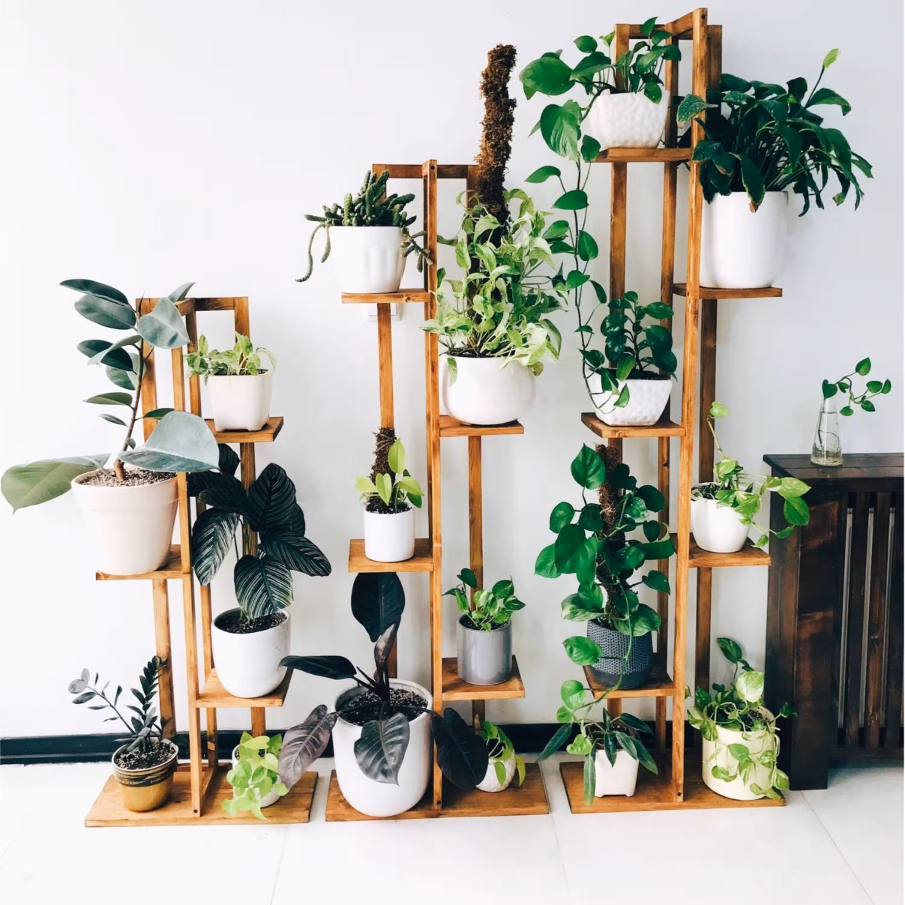 استند گلدان روستیک دکور مدل دیوار سبز 