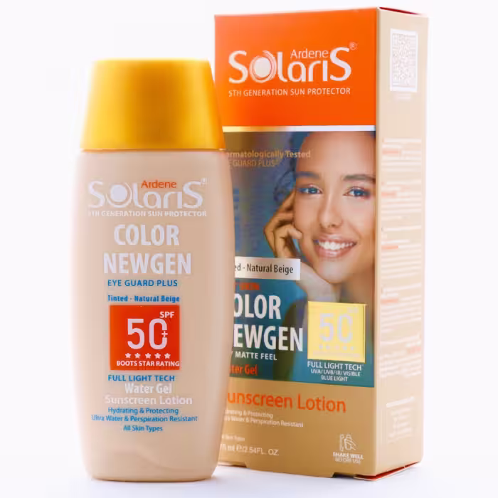 لوسیون ضدآفتاب سولاریس مدل Natural Beige، مناسب پوست چرب