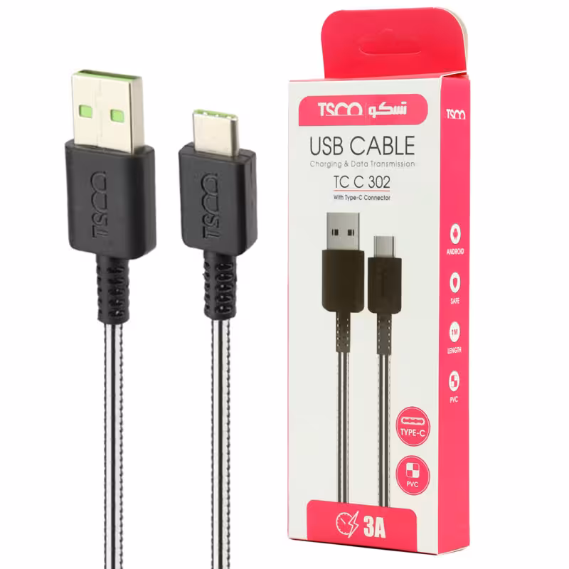کابل شارژ تایپ سی تسکو مدل TSCO TCC 302