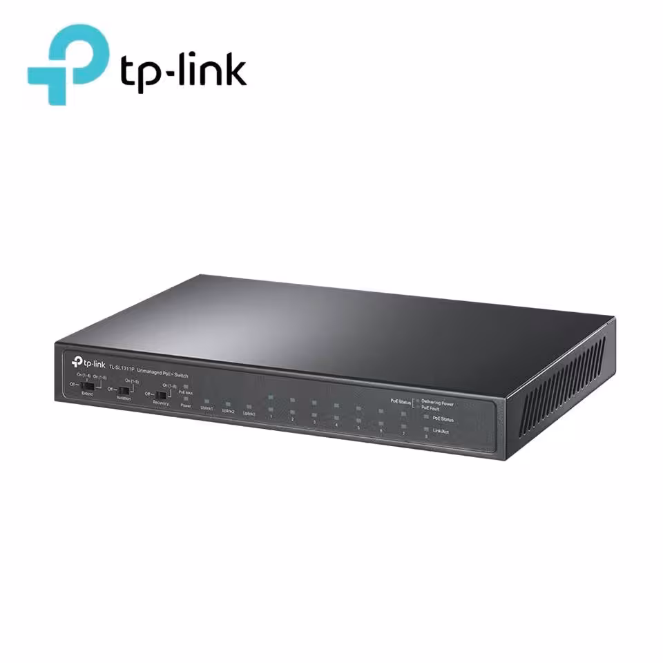 TPLINK TL-SL1311P 8-Port 10/100Mbps 3-Port Gigabit Desktop Switch with 8-Port PoE - تکنو لینک 148