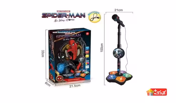 ميكروفون پايه دار طرح اسپايدرمن مدل 5361