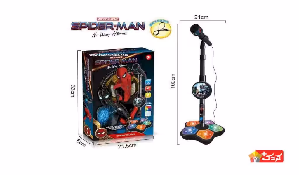 ميكروفون پايه دار طرح اسپايدرمن مدل 5361