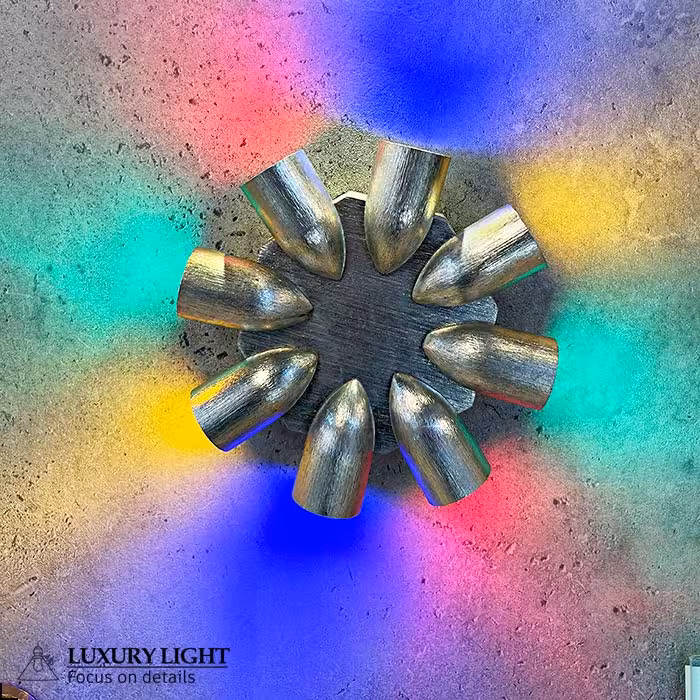 چراغ دکوراتیو هشت طرفه موشکی با لنز محدب