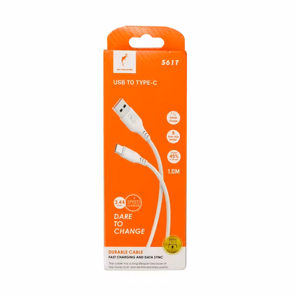 کابل شارژ تایپ سی SKY DOLPHIN S61T | فروشگاه لوازم جانبی دکتر فون