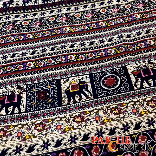 پارچه نخی گلدار مدل فیل کد97