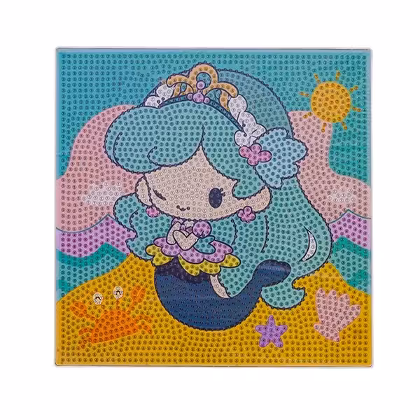 نقاشی الماسی بوم مدل دختر مو سبز 20*20