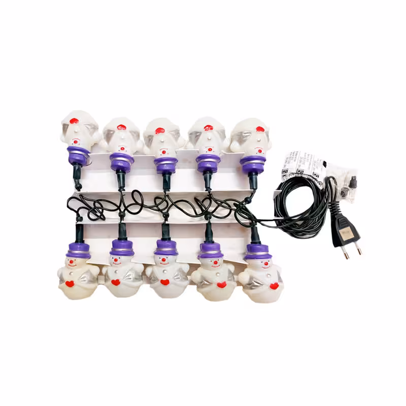 ریسه طرح درخت کریسمس مدل آدم برفی طول 2 متر