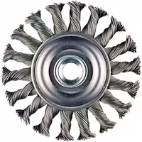 گره برس، چرخ سیمی فولاد ضد زنگ - 4 اینچ x 3/8" x 5/8-11 متابو