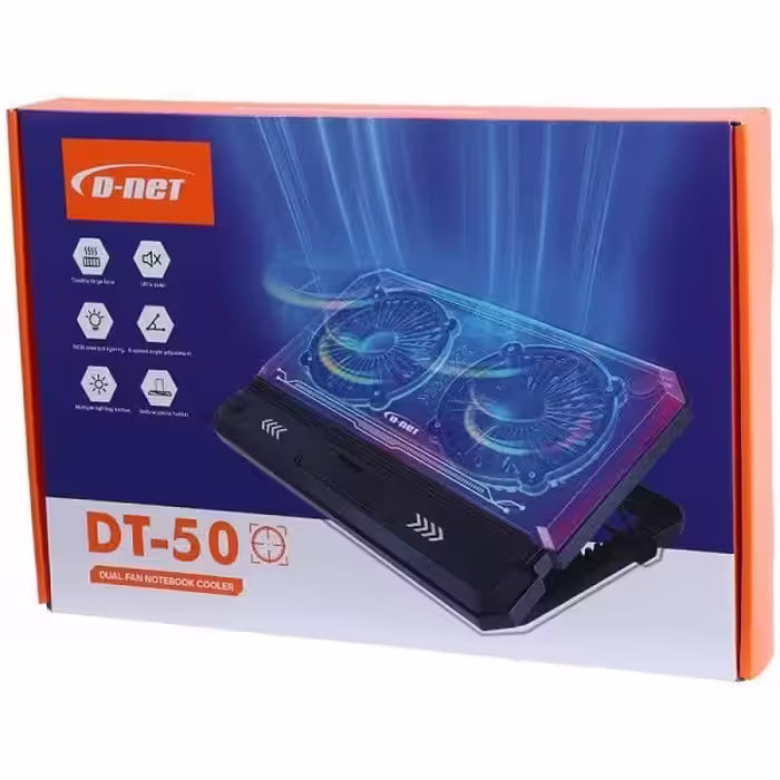 پایه خنک کننده لپ تاپ 2فن مدل DT50