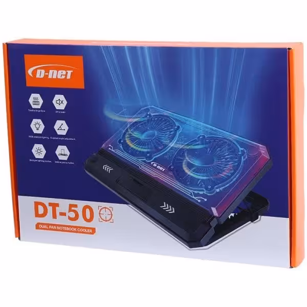 پایه خنک کننده لپ تاپ 2فن مدل DT50