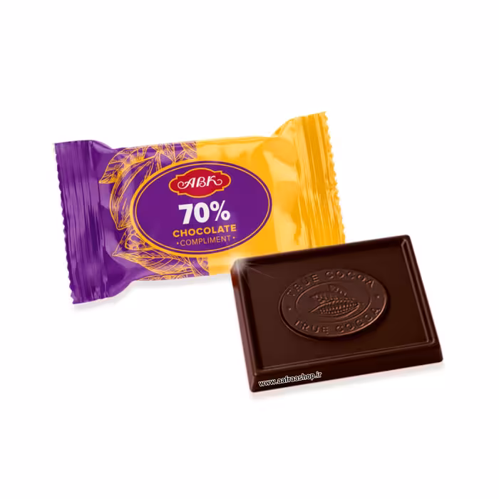 شکلات پذیرایی 70% تلخ ABK بسته 1 کیلویی