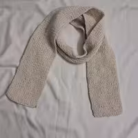 شال گردنی شیری رنگ بافت  زنانه مردانه طول 220و عرض 12