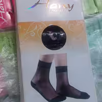 بسته6عددی جوراب 2 ربع کفه دار جوراب دو ربع کفه دار شیشه ای  مشکی جوراب هانی جوراب hany بسته 6 جفتی