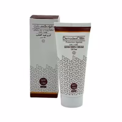 کرم ضد آفتاب رنگی دمودکسیلین SPF 50 مناسب برای انواع پوست حجم 50 میلی‌لیتر