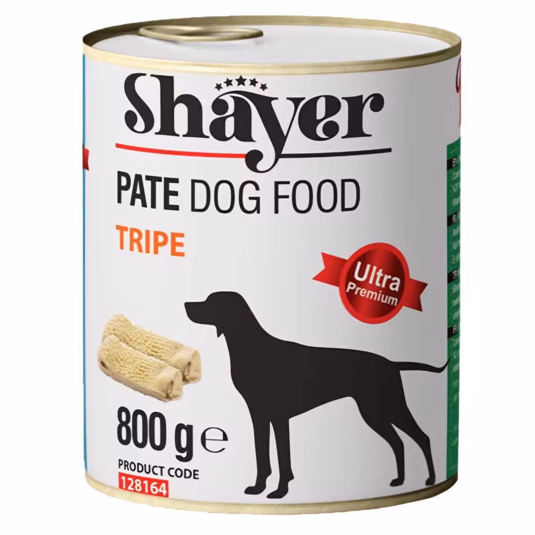 کنسرو سگ شایر طعم سیرابی وزن 800 گرم