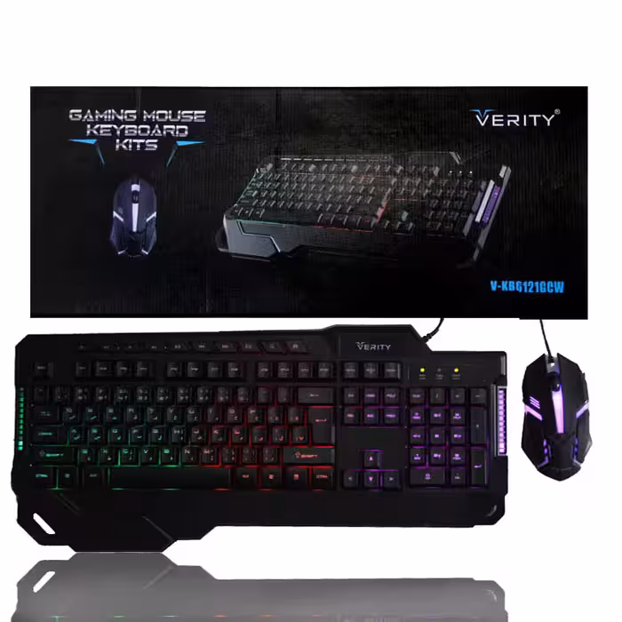 کیبورد و ماوس سیمدار گیمینگ VERITY 6121