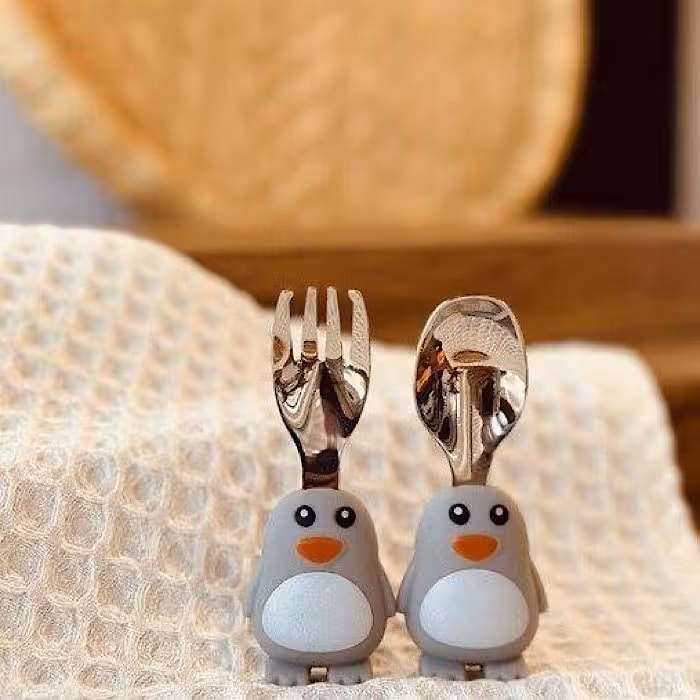 قاشق چنگال کودک پنگوئن