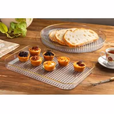 سینی گرد،مستطیل اکرولیک