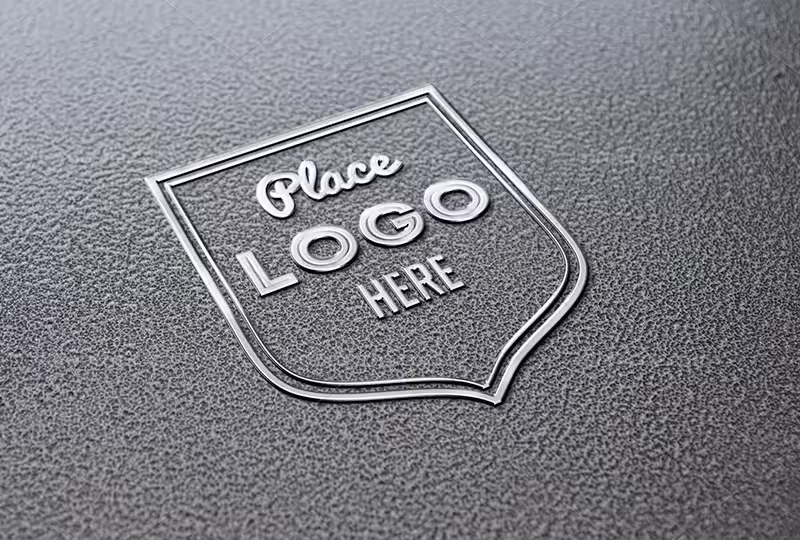 موکاپ PSD لوگو روی چرم | گرافیک با طعم تربچه