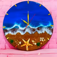 ساعت رزینی طرح دریا