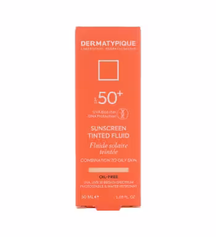 ضد آفتاب رنگی (رز بژ) درماتیپیک پوست چرب SPF50