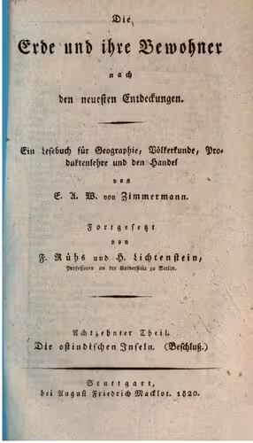 خرید و دانلود نسخه کامل کتاب Die ostindischen Inseln (Beschluß)