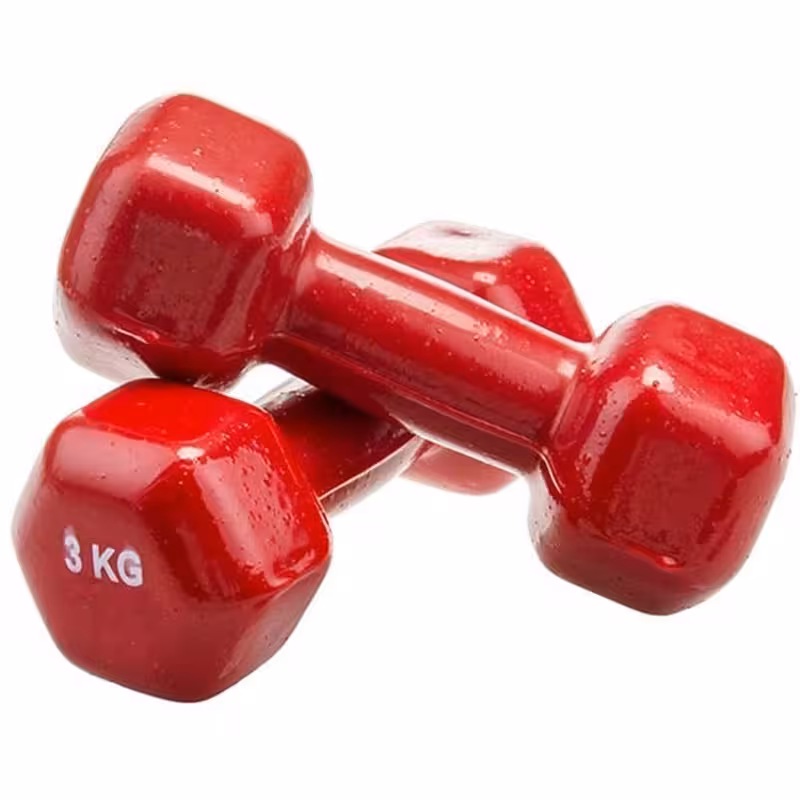 دمبل مدل روکش‌دار وزن 3 کیلوگرمی بسته دو عددی | کالا مکس