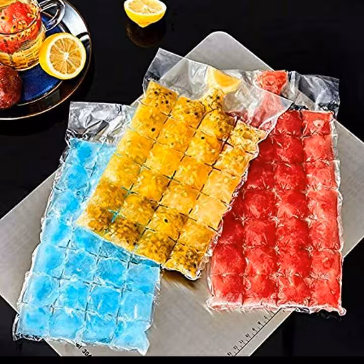 کیسه یخ تگرگ 1000 قطعه یخی.بدونگرفتن بوی فریزر.راحت و کاربردی.