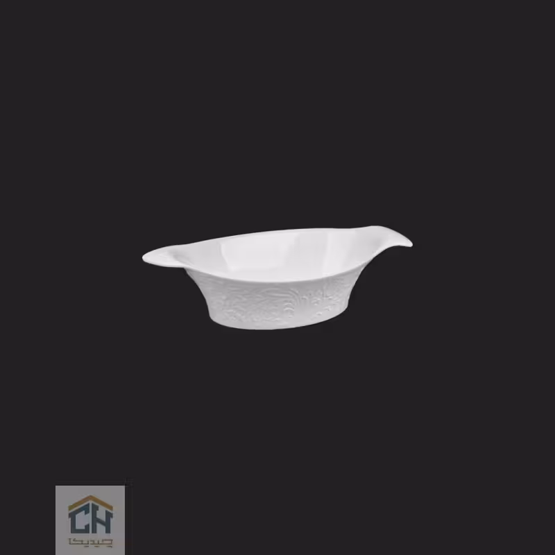 سالاد خوری سرامیکی بیضی کوچک گلدکیش طرح Royal مدل GK154226