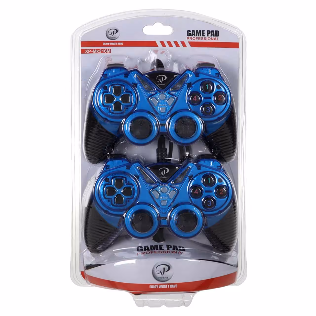 دسته بازی دوبل شوک دار باسیم XP Product مدل XP-Mx216M - آبی