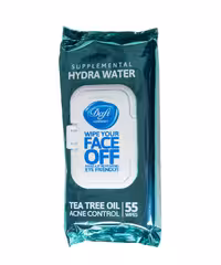 دستمال مرطوب پاک کننده آرایش چشم و صورت (هیدرا واتر) 55عدد دافی