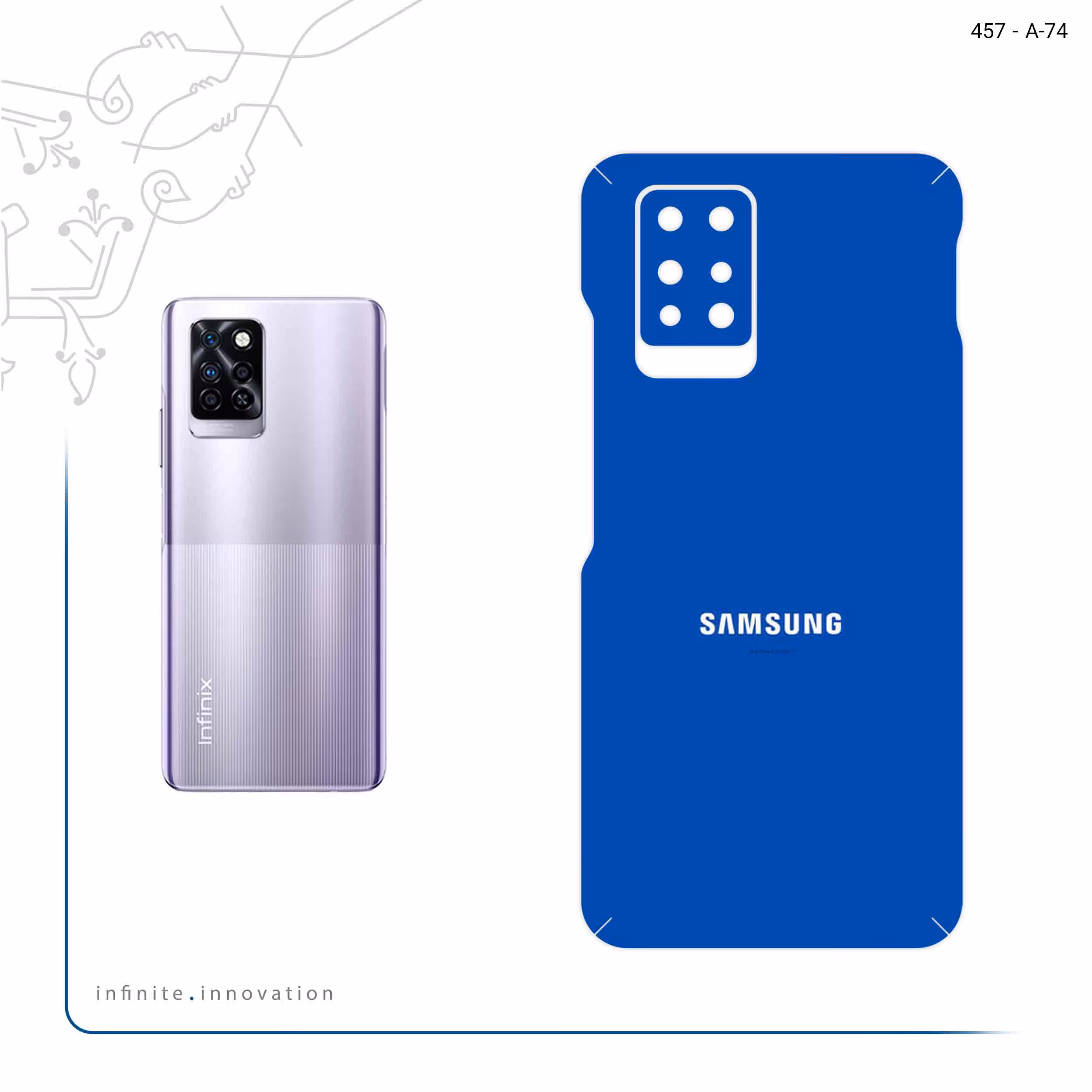 برچسب پوششی ماهوت مدل Samsung مناسب برای گوشی موبایل اینفینیکس Note 10 Pro