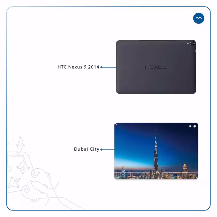 برچسب پوششی ماهوت مدل Dubai City مناسب برای تبلت اچ تی سی Nexus 9 2014