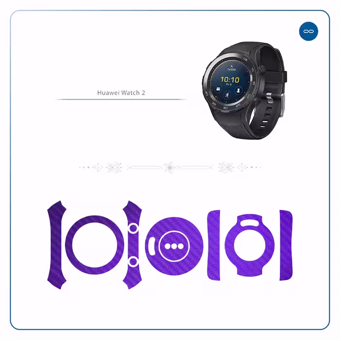 برچسب ماهوت طرح Purple-Fiber مناسب برای ساعت هوشمند هوآوی Watch 2