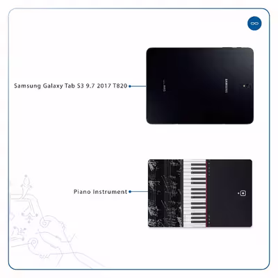 برچسب پوششی ماهوت مدل Piano-Instrument مناسب برای تبلت سامسونگ Galaxy Tab S3 9.7 2017 T820