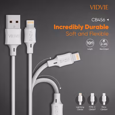 کابل تبدیل USB به لایتنینگ ویدوی مدل CB456i طول 1 متر