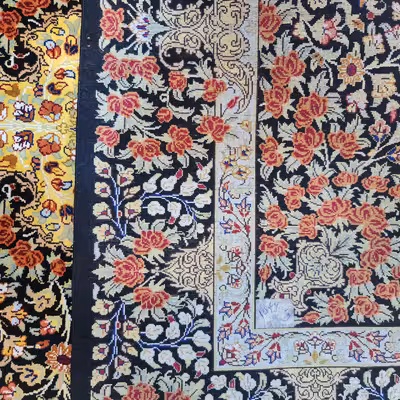 فرش دستبافت یک متری قم حاجی رحیمی کد 842