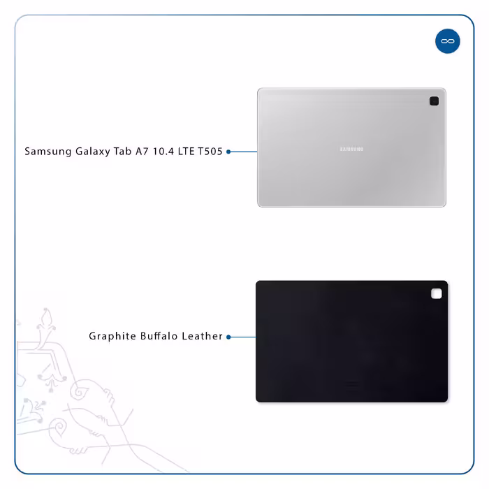 برچسب پوششی ماهوت مدل Graphite Buffalo Leather مناسب برای تبلت سامسونگ Galaxy Tab A7 10.4 LTE 2020 T505