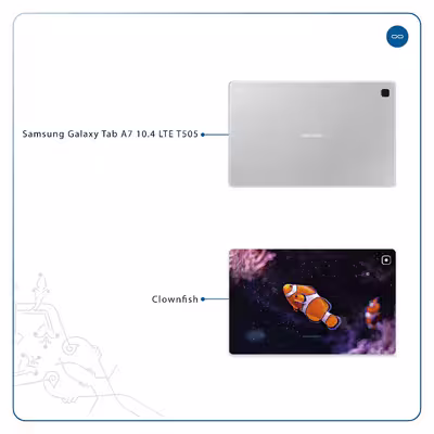 برچسب پوششی ماهوت مدل Clownfish مناسب برای تبلت سامسونگ Galaxy Tab A7 10.4 LTE 2020 T505
