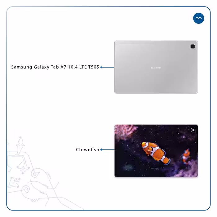 برچسب پوششی ماهوت مدل Clownfish مناسب برای تبلت سامسونگ Galaxy Tab A7 10.4 LTE 2020 T505
