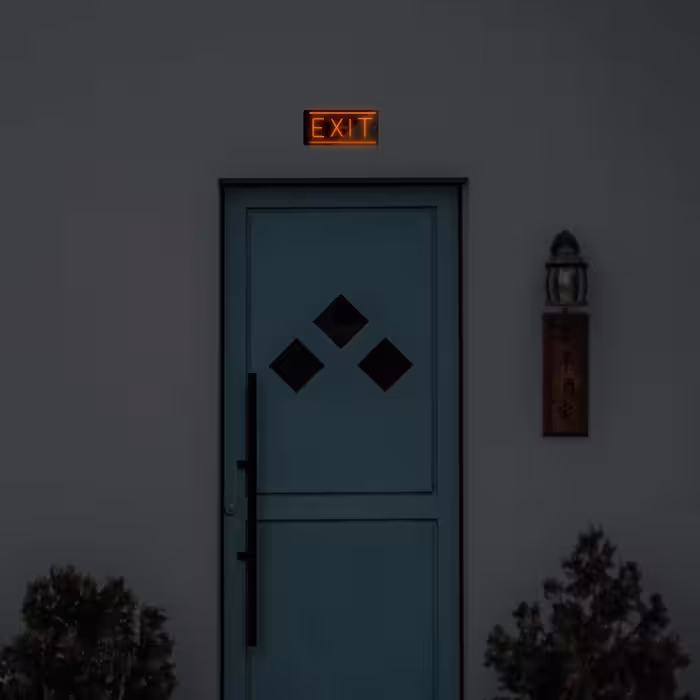 چراغ دیواری نئون دیزاین طرح Exit-BL_ORG