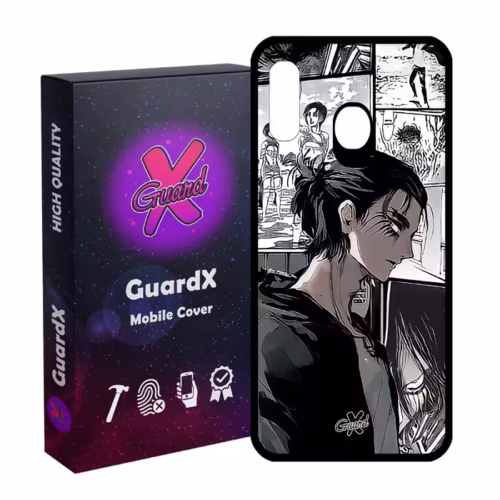 کاور گارد ایکس طرح Eren Yeager Anime مدل Glass10442 مناسب برای گوشی موبایل سامسونگ Galaxy A30/A20/M10S