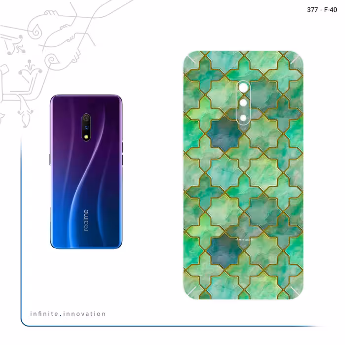 برچسب پوششی ماهوت مدل Iran Tile 8 مناسب برای گوشی موبایل اپو Realme X