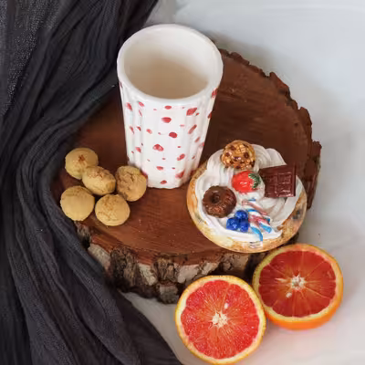 ماگ سرامیکی طرح بستنی مدل دستساز کد 1070