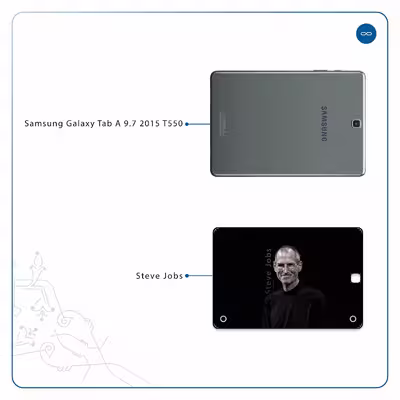 برچسب پوششی ماهوت مدل Steve Jobs مناسب برای تبلت سامسونگ Galaxy Tab A 9.7 2015 T550